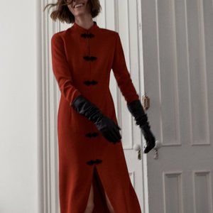 ZARA RED TOGGLE DRESS